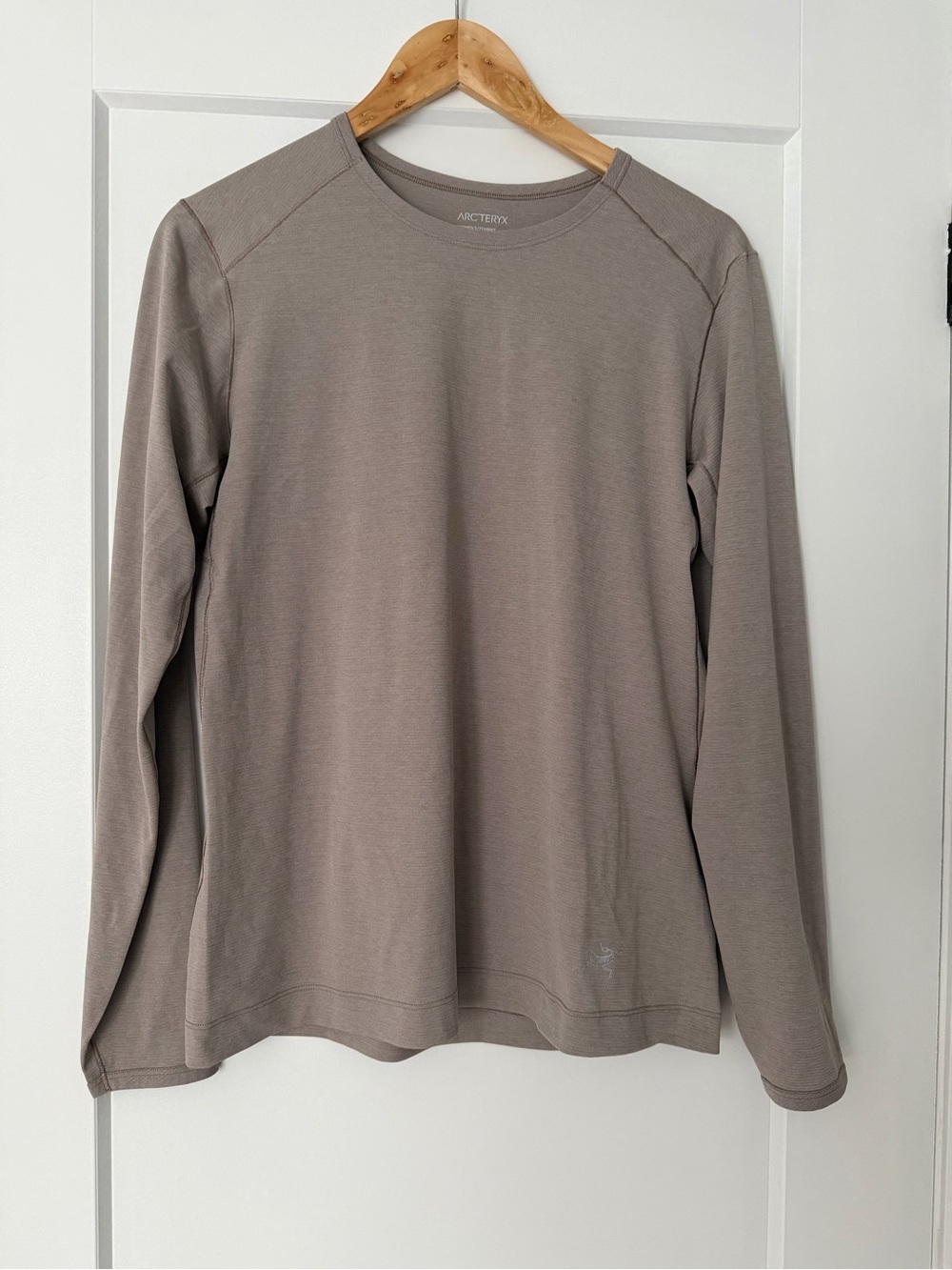 Arc'teryx Women’s Long-Sleeve Crew in Taupe Gray
